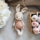 Patron lapin au crochet PDF – Doudou bébé, niveau débutant