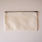 Pochette tissu zipée en toile 21x13 cm
