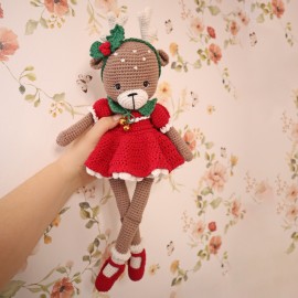 Tenue de Noël pour grand amigurumi : patron au crochet PDF